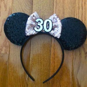 30th Rose Gold Birthday Minnie Ears